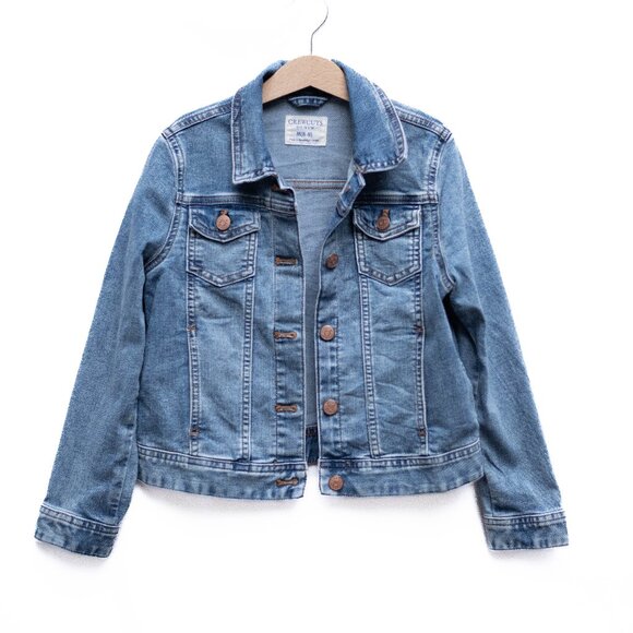 Crewcuts by J.Crew Girls Denim Jean Jacket M (8-9) Classic Blue Casual - Picture 1 of 8